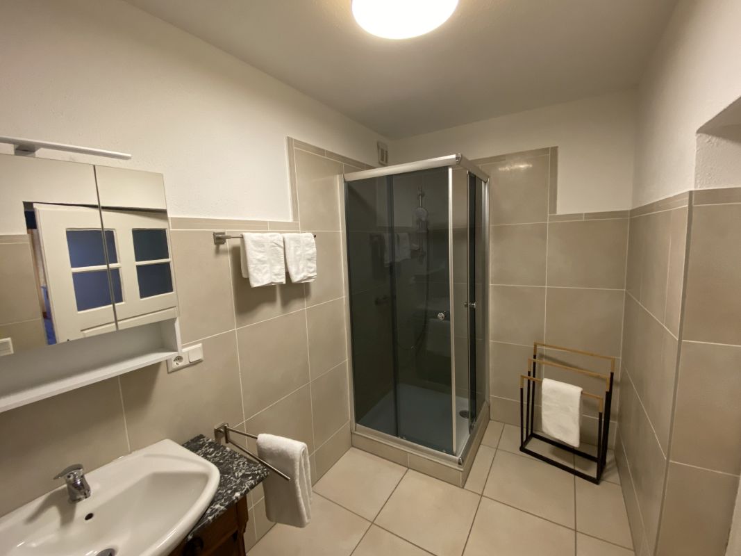 Badezimmer der Ferienwohnung Hesse von Hilbringen